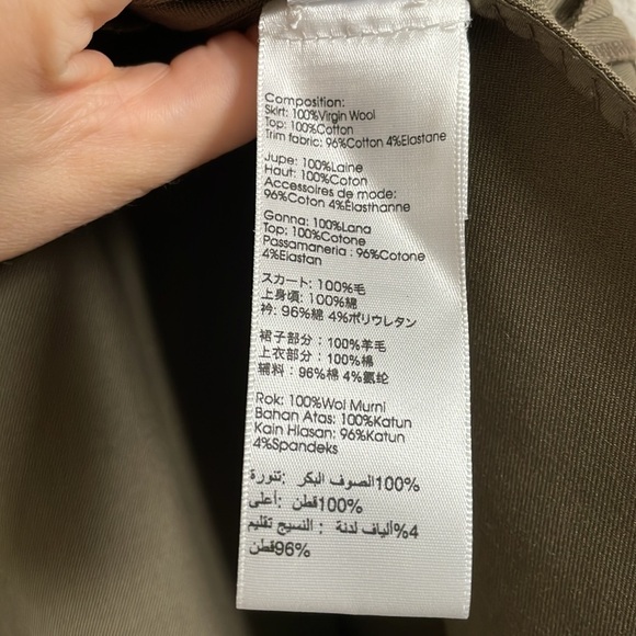 3.1 Phillip Lim Handkerchief Midi Dress Women’s‎ Size 4 Wool Fir Green Gray - Picture 14 of 15